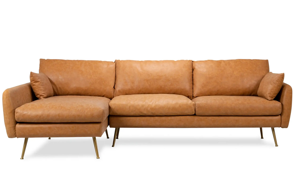 Park Sectional Sofa (Distressed Vegan Leather)