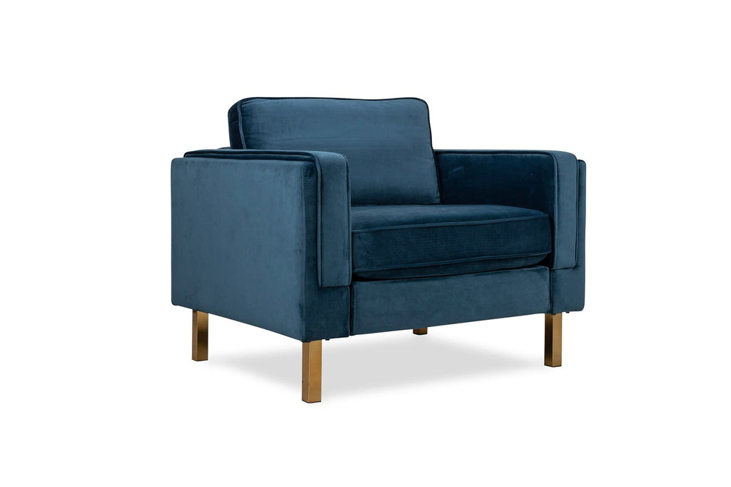 Albany Velvet Armchair (Blue)