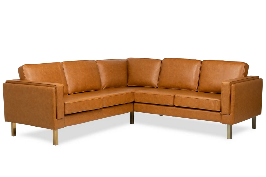 Albany Corner Sectional (Distressed Vegan Leather)