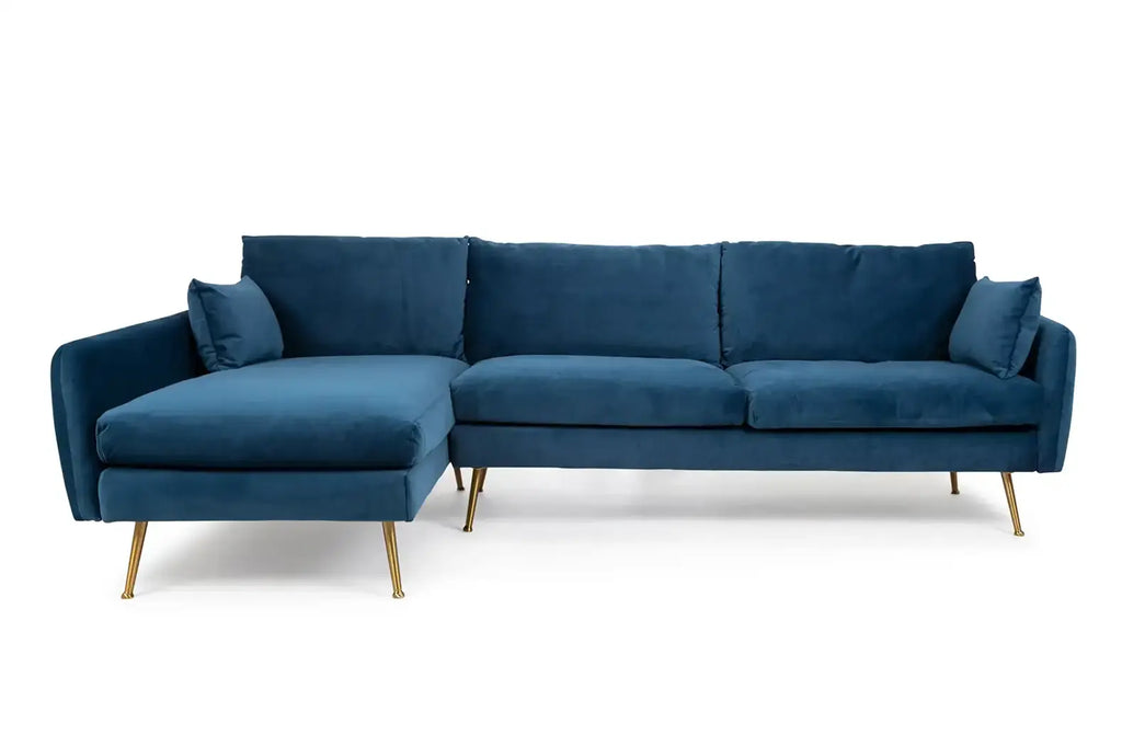 Park Sectional Sofa (Blue Velvet)