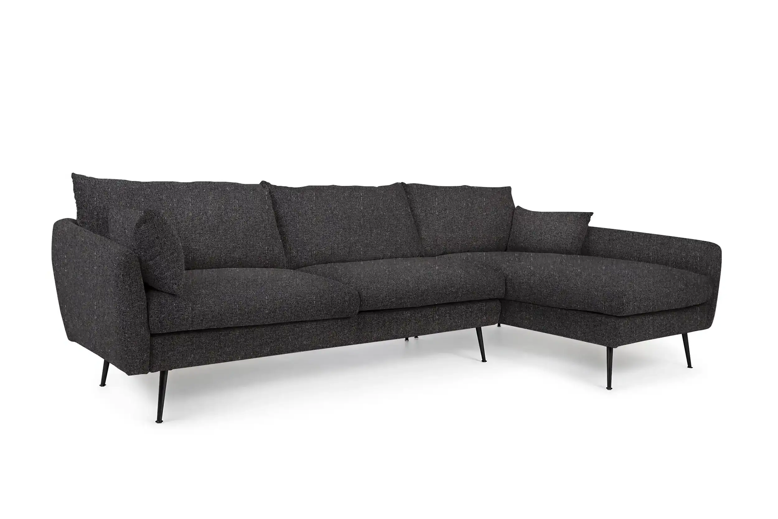 Park Sectional Sofa Charcoal Fabric
