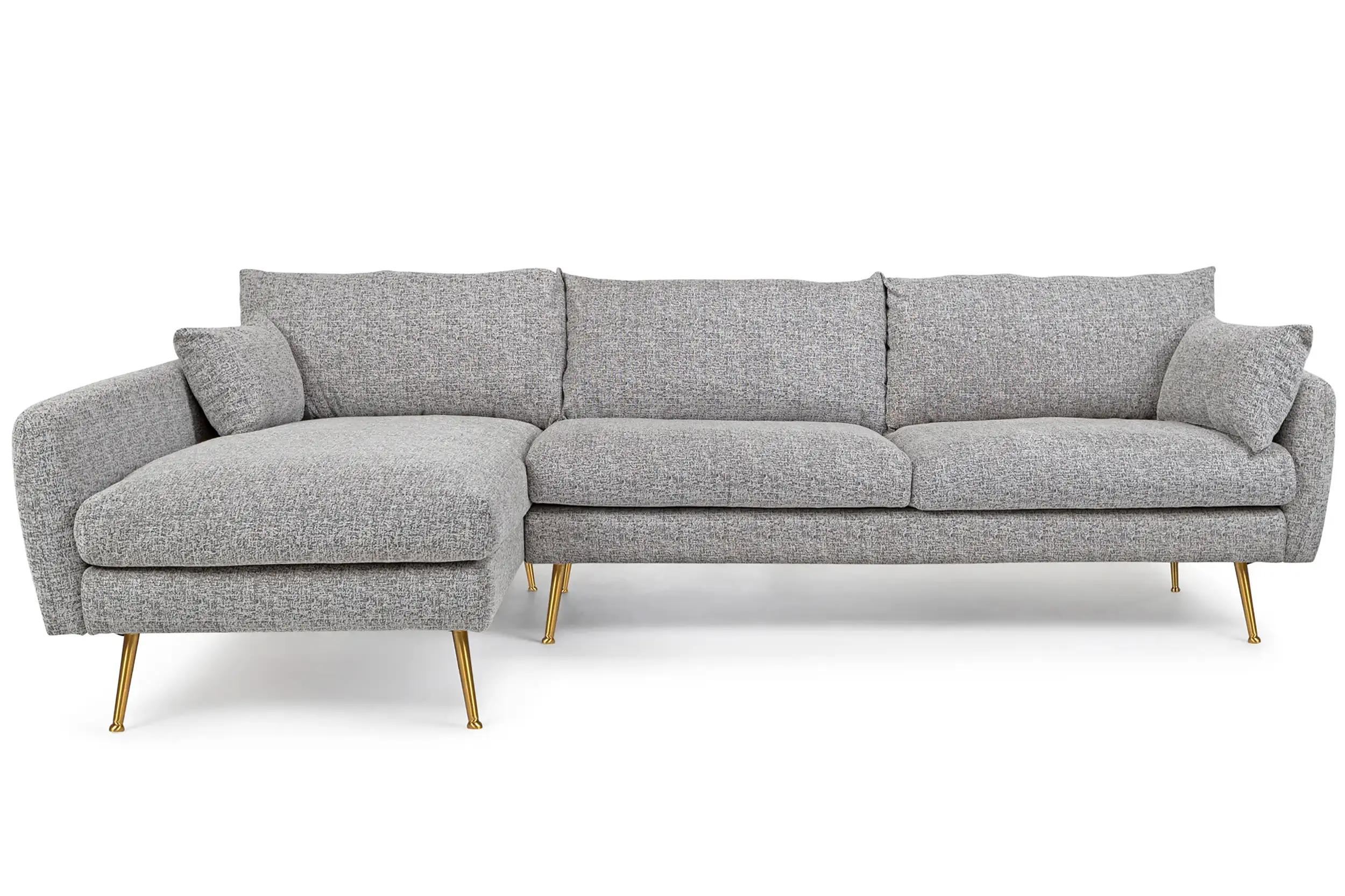 Park Sectional Sofa Grey Fabric Edloe Finch Furniture Co