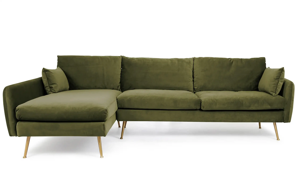 Park Sectional Sofa (Olive Velvet)