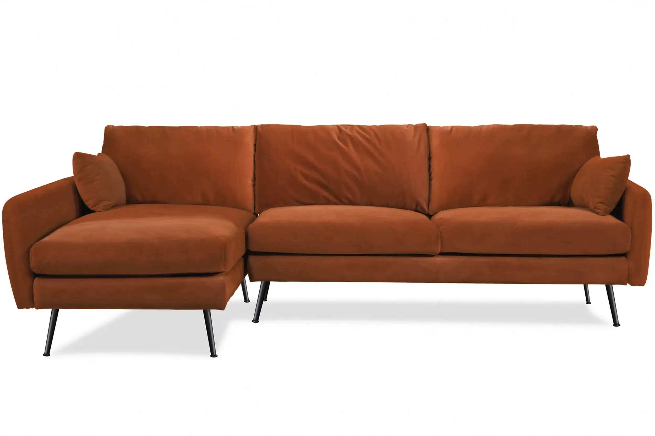Park Sectional Sofa Rust Velvet Edloe Finch Edloe Finch