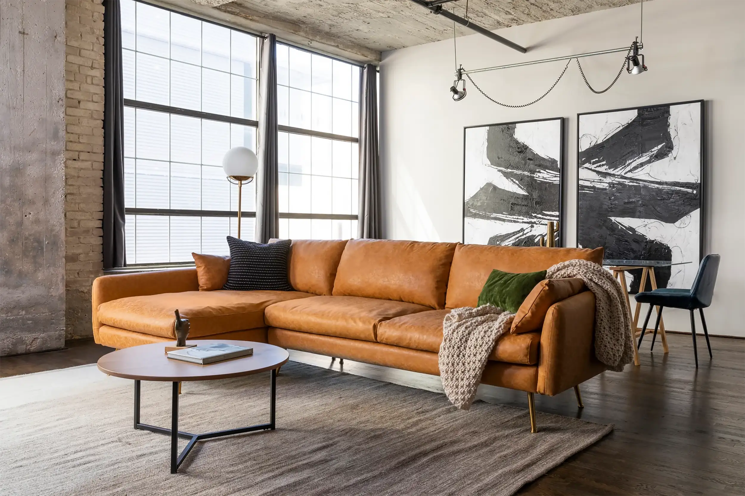 Park Sectional Sofa Vegan Leather Edloe Finch Edloe Finch