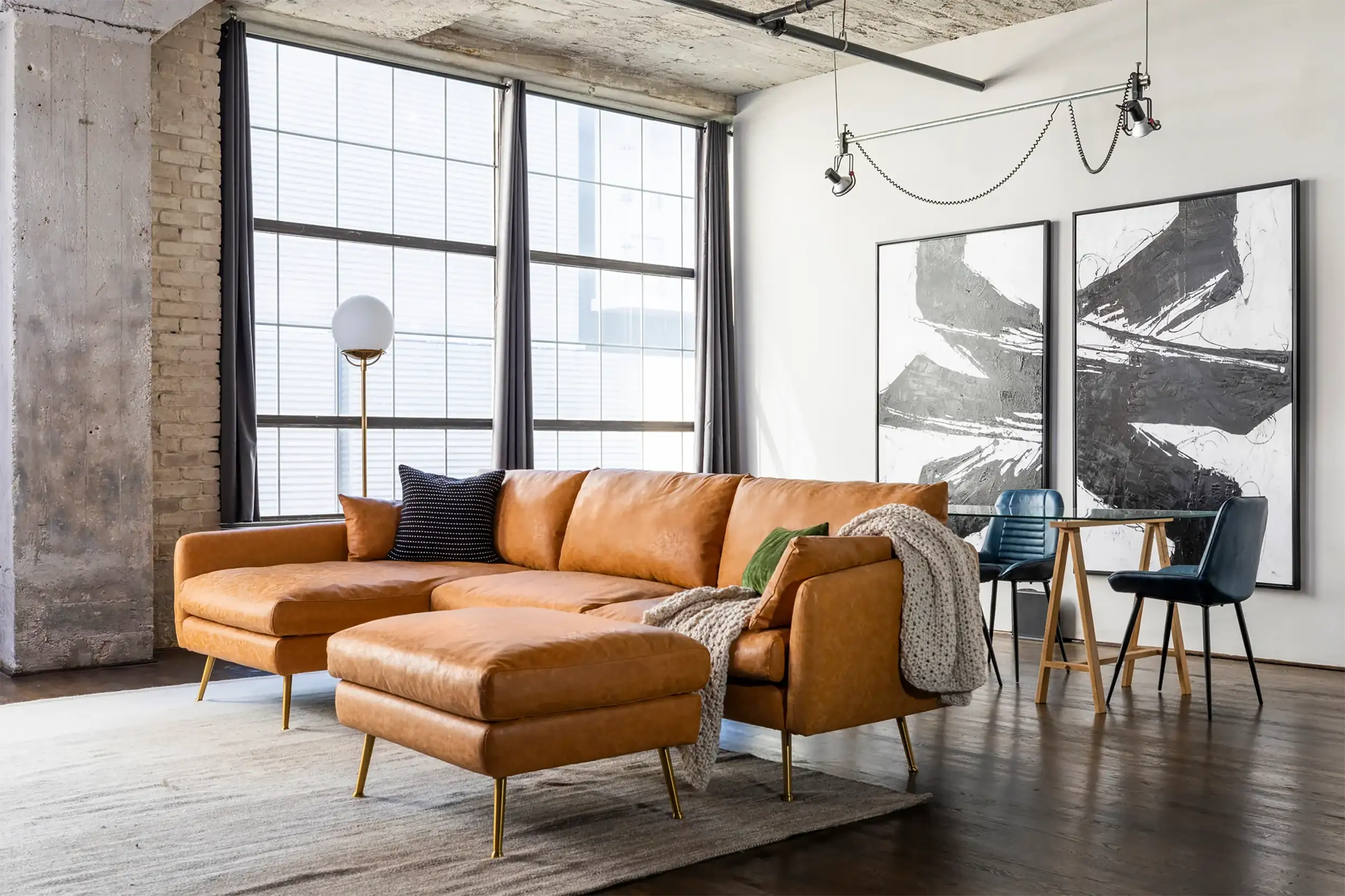 Distressed leather sleeper online sofa