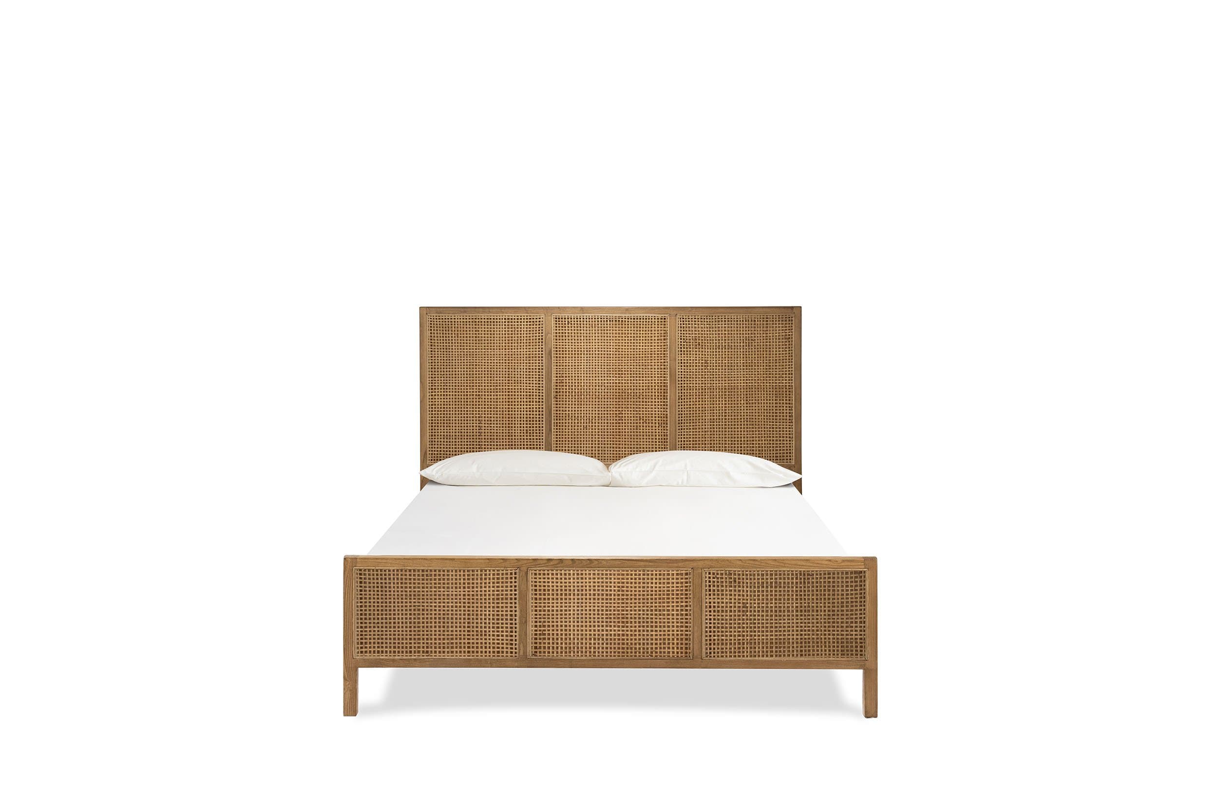 Rattan Modern Solid Wood Cane Bed# 57 - Home of Rajasthan