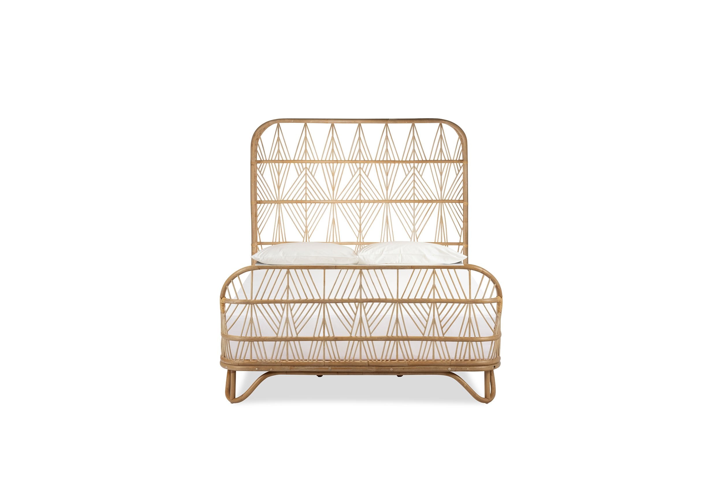 Lyra Rattan Bed - Boho Modern – Edloe Finch Furniture Co.
