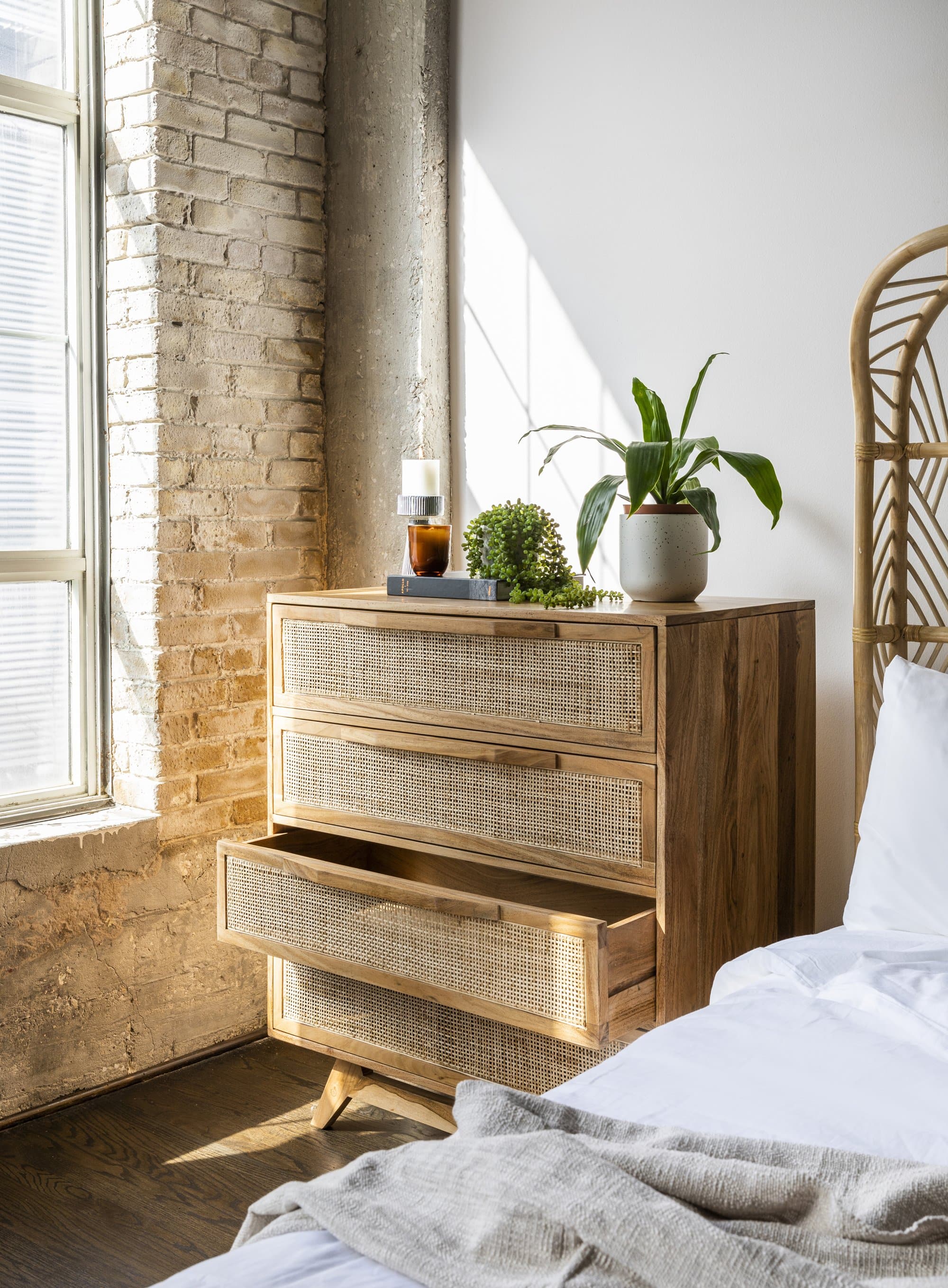 Lyra 4-Drawer Cane Rattan Dresser Lyra 4-Drawer Cane Rattan Dresser