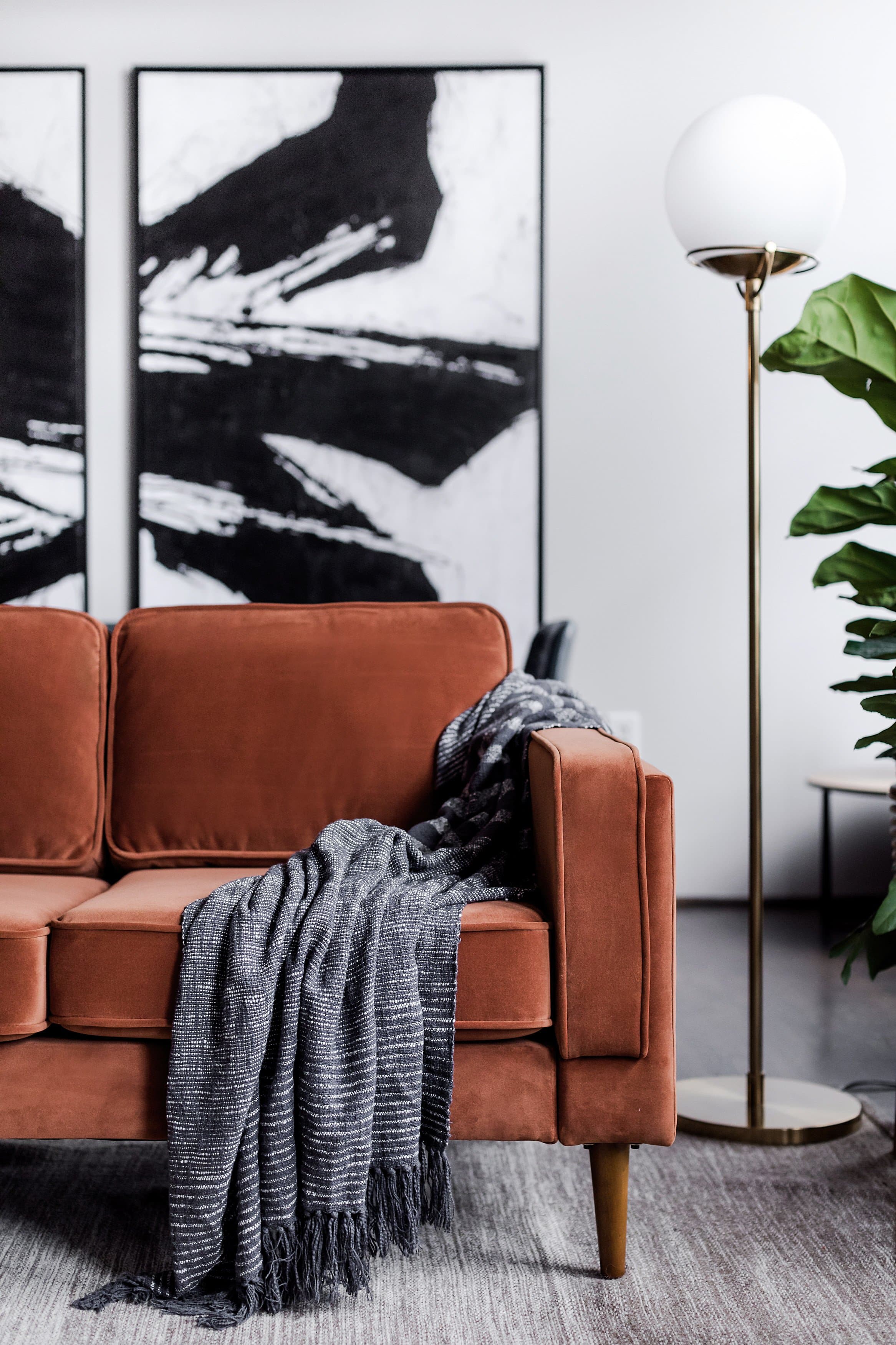 Rust Colored Sofa And Loveseat | Baci Living Room
