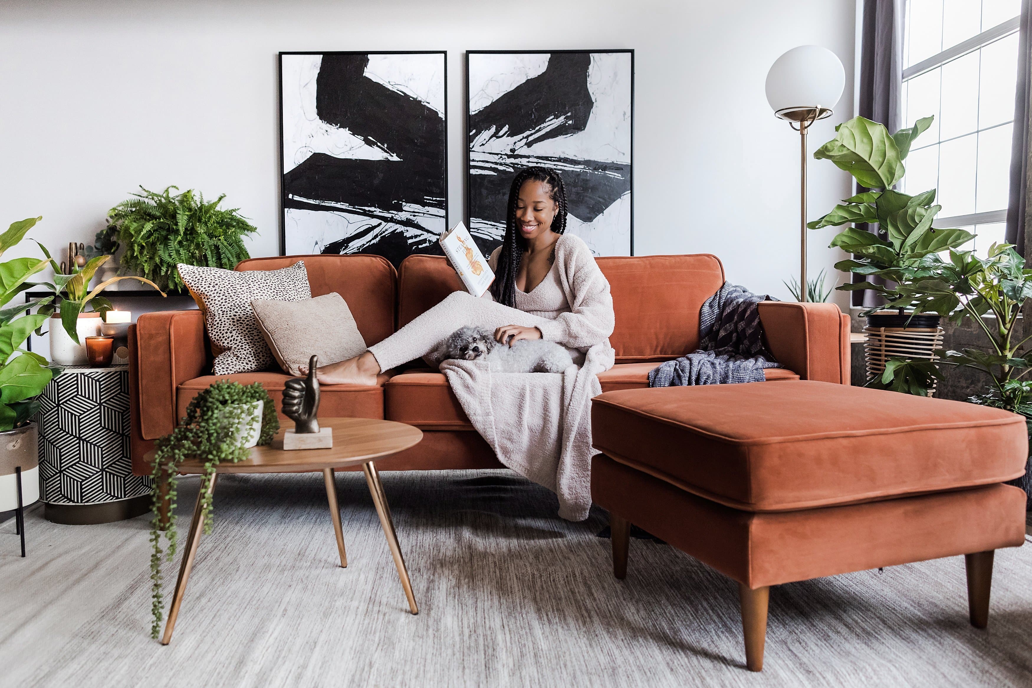 Rust Colored Sofa And Loveseat | Baci Living Room