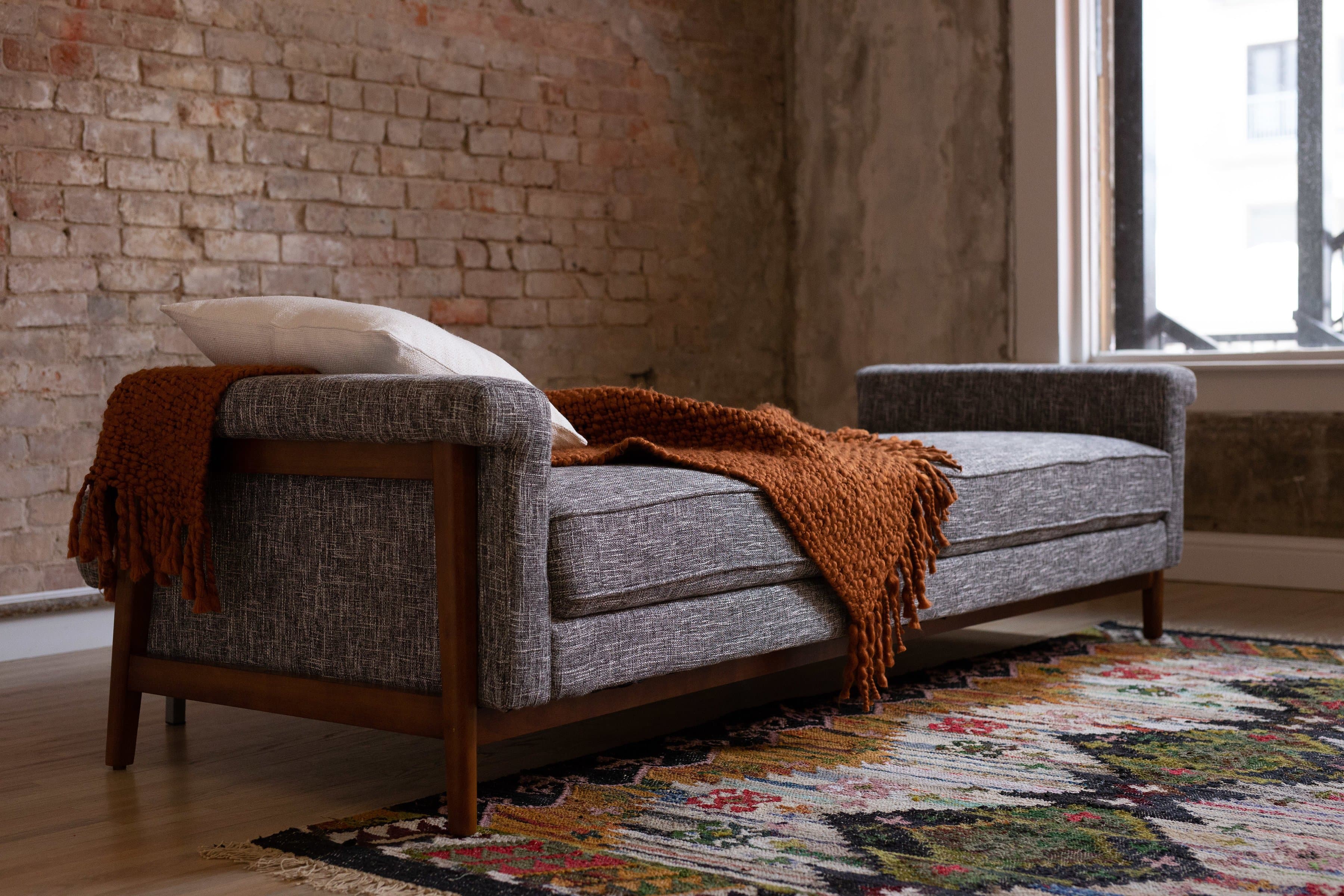 Ashbury Mid Century Modern Futon Sofa
