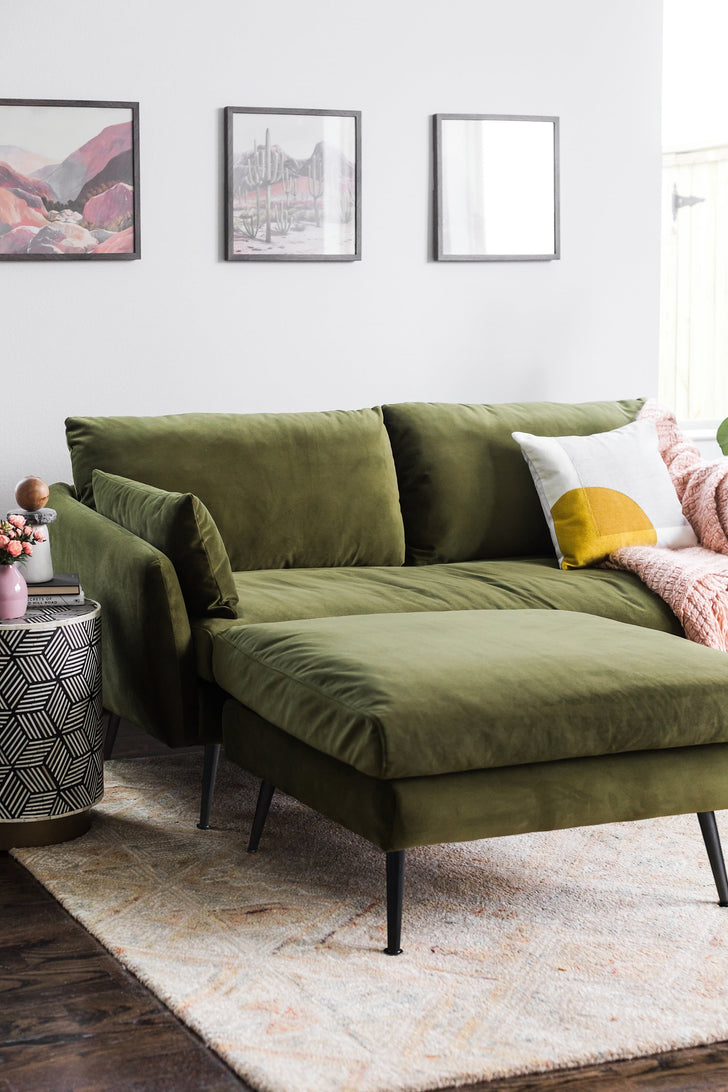 Park Ottoman (Olive Velvet) – Edloe Finch Furniture Co.