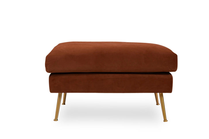 Rust velvet ottoman hotsell